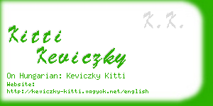 kitti keviczky business card